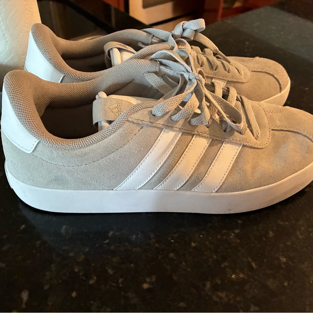 Adidas Light Gray and White Casual Sneakers - Picture 2 of 4